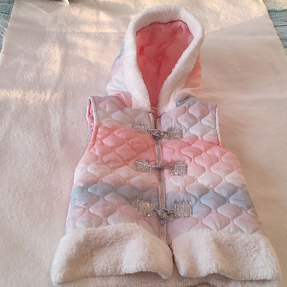 Little Lass sparkly winter vest Size 5 - Picture 1 of 5